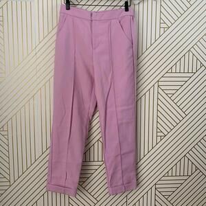 Anthropologie Maeve Lilac Lavender front seam Straight Leg Pleated  Pants 6